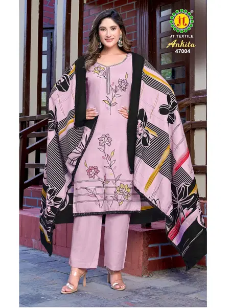 Ankita Vol 47 By Jt Rayon Printed Embroidery Dress Material Wholesale Price In Surat
